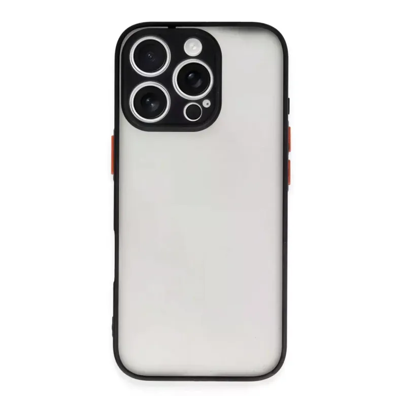 İphone 16 Pro Kılıf Montreal Silikon Kapak - Siyah