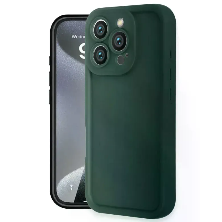 İphone 16 Pro Kılıf Viera Silikon - Koyu Yeşil