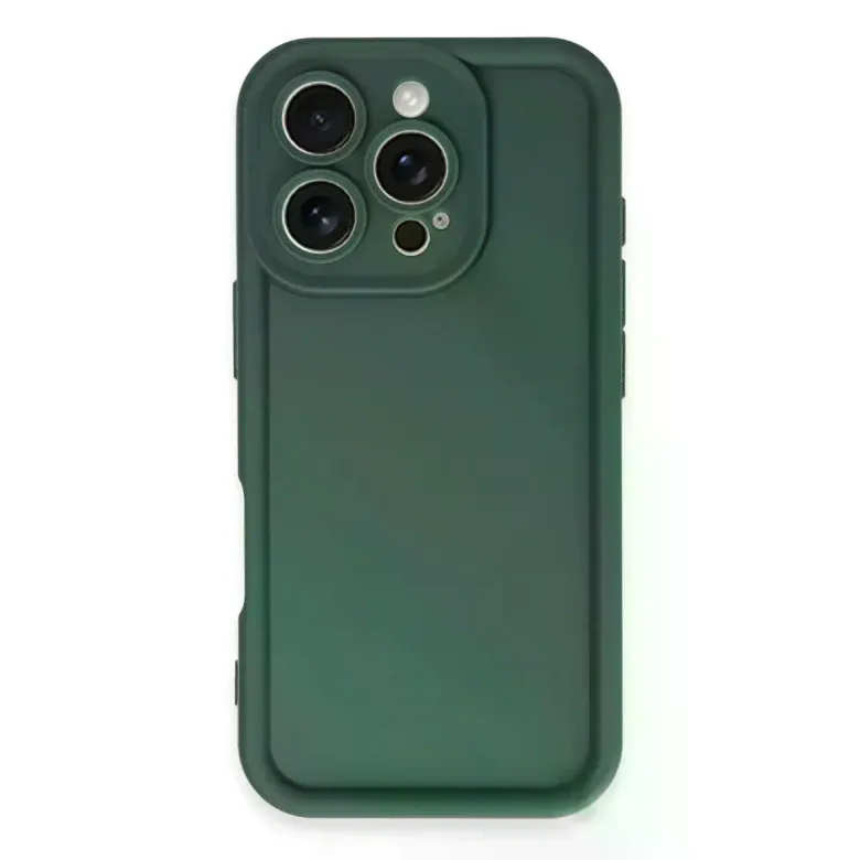 İphone 16 Pro Kılıf Viera Silikon - Koyu Yeşil
