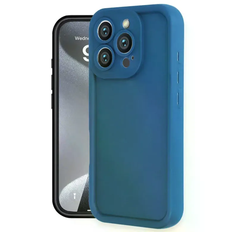 İphone 16 Pro Kılıf Viera Silikon - Mavi