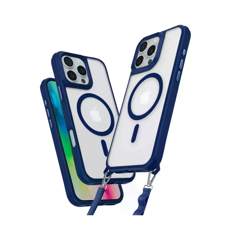İphone 16 Pro Max Kılıf Enka Magsafe Silikon Kılıf - Lacivert
