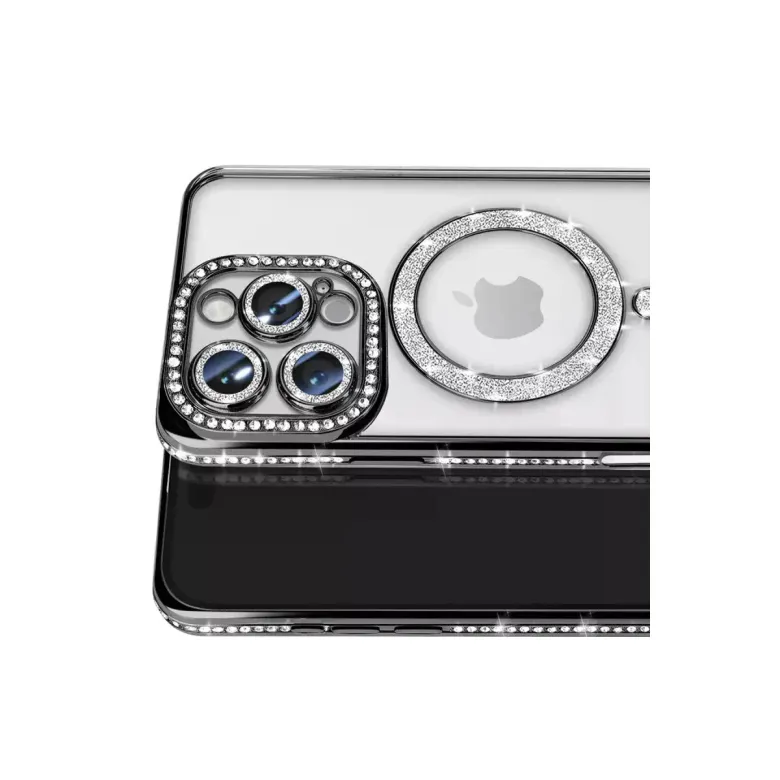 İphone 16 Pro Max Kılıf Joke Simli Magneticsafe Kılıf - Siyah