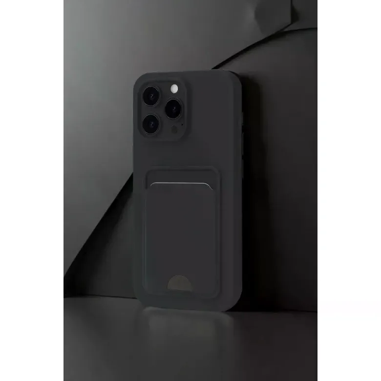 İphone 16 Pro Max Kılıf Kelvin Kartvizitli Silikon - Lila