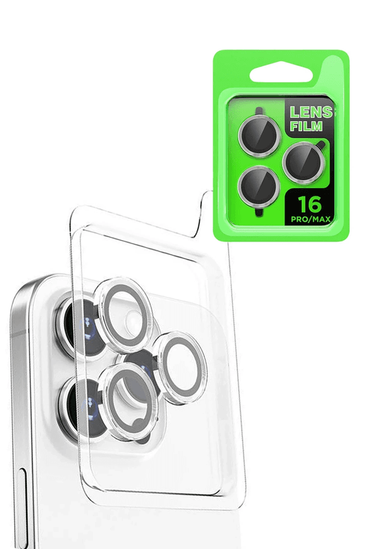 iPhone 16 Pro Max Raze Metal Kamera Lens - Beyaz