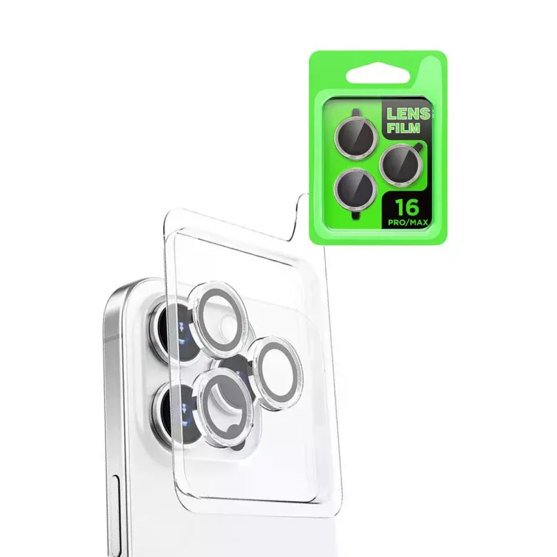 İphone 16 Pro Max Raze Metal Kamera Lens - Beyaz