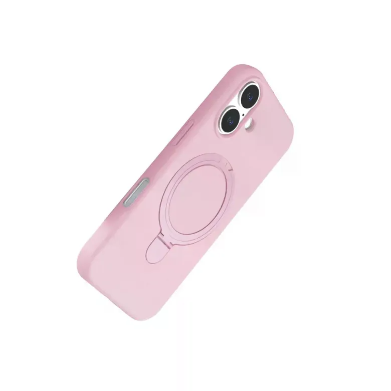 İphone 16 Regal Magsafe Standlı Kapak - Açık Pembe