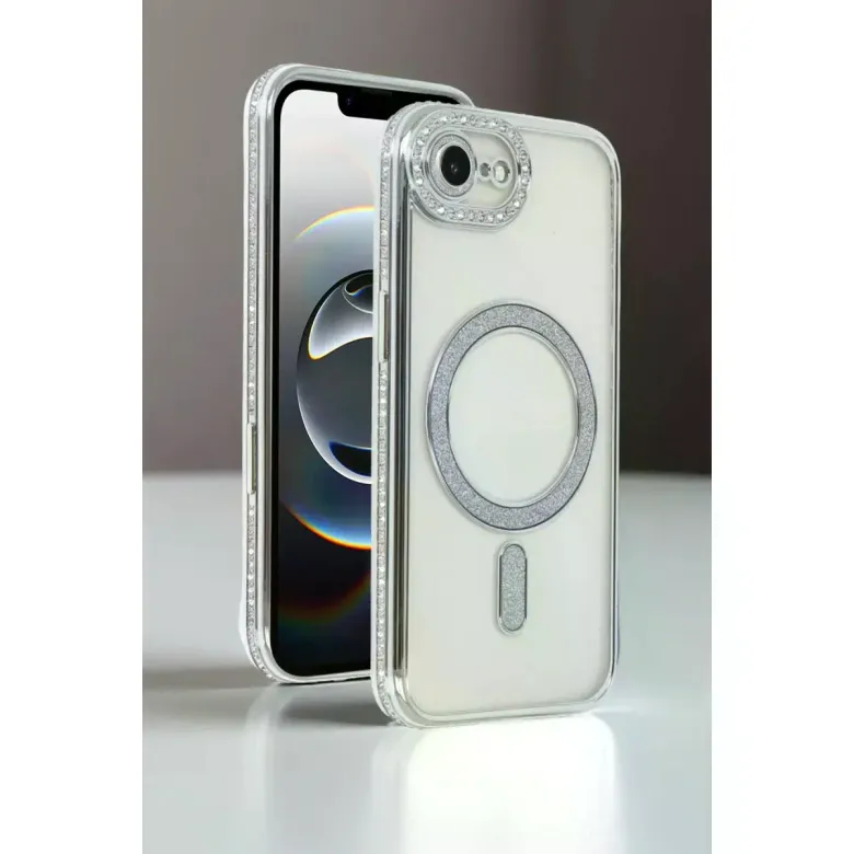 İphone 16e Joke Simli Magneticsafe Kılıf - Derin Mor