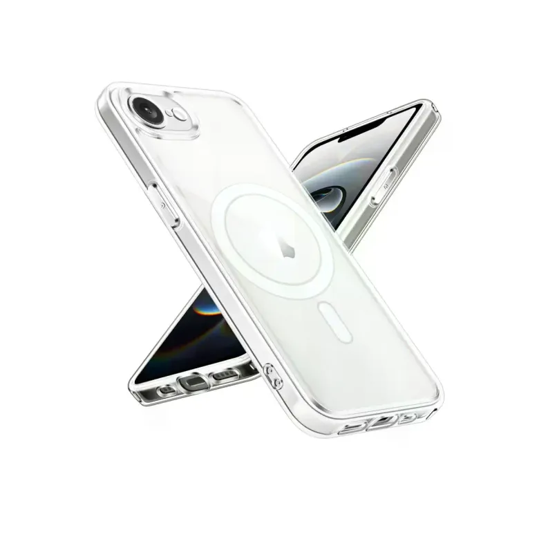 İphone 16e Kılıf Magneticsafe Şeffaf Silikon - Şeffaf