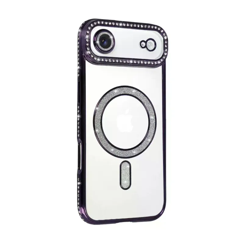 İphone 17 Air Joke Simli Magneticsafe Kılıf - Derin Mor