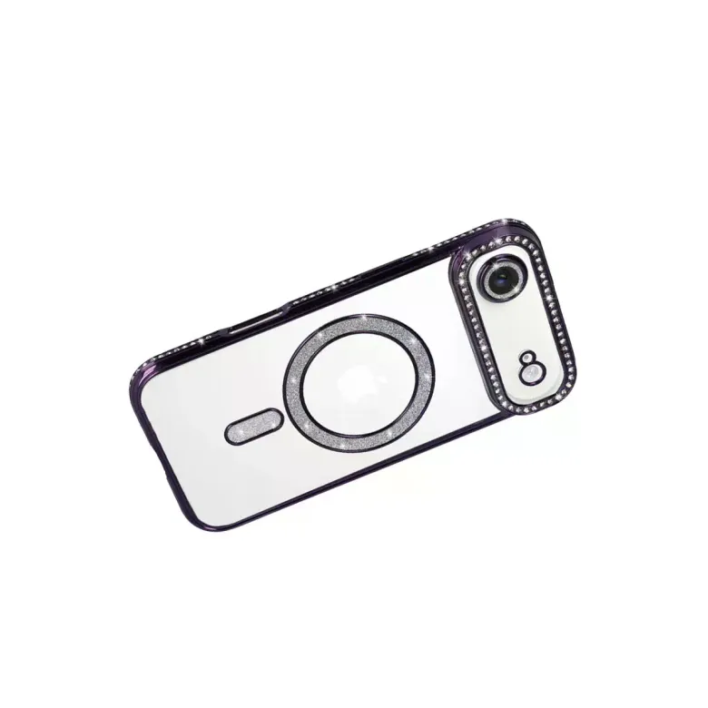 İphone 17 Air Joke Simli Magneticsafe Kılıf - Derin Mor