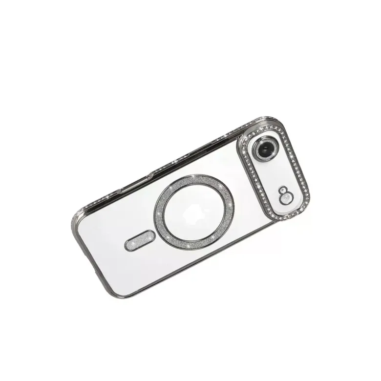 İphone 17 Air Joke Simli Magneticsafe Kılıf - Gümüş