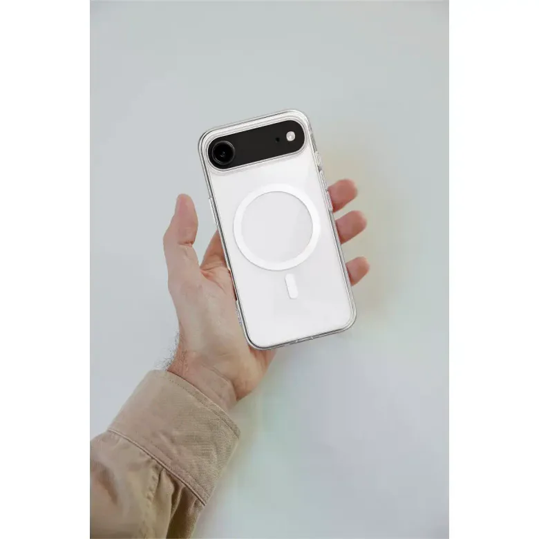 İphone 17 Air Kılıf Magneticsafe Şeffaf Silikon - Şeffaf