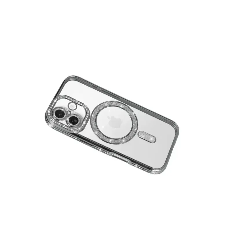 İphone 17 Joke Simli Magneticsafe Kılıf - Gümüş