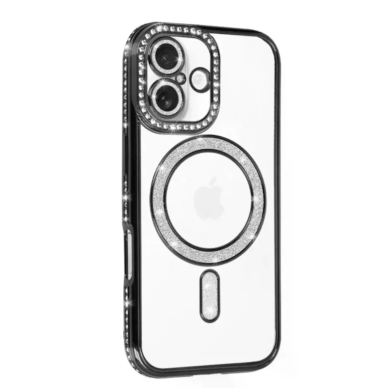 İphone 17 Joke Simli Magneticsafe Kılıf - Siyah