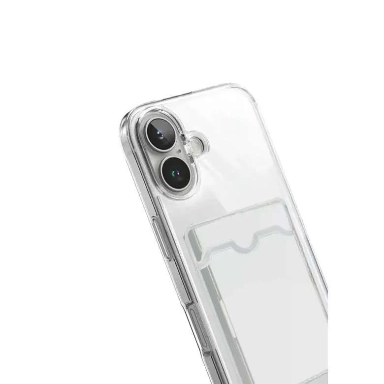 İphone 17 Kart Şeffaf Silikon - Şeffaf