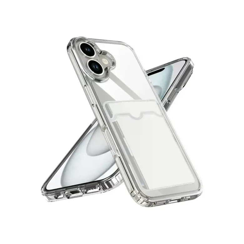İphone 17 Kart Şeffaf Silikon - Şeffaf