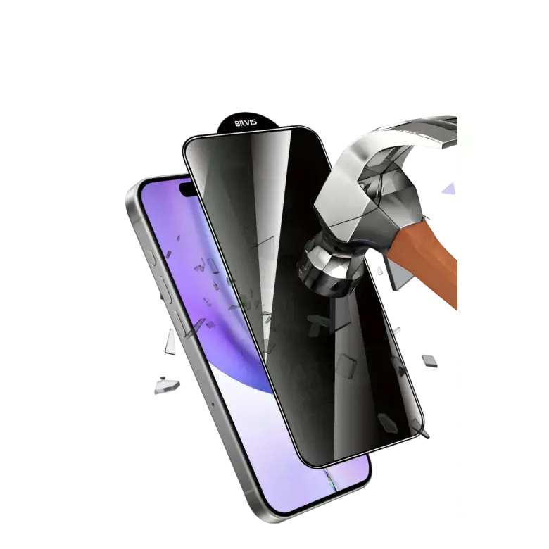 İphone 17 Pro Bilvis 5d Privacy Diamond Hayalet Cam Ekran Koruyucu