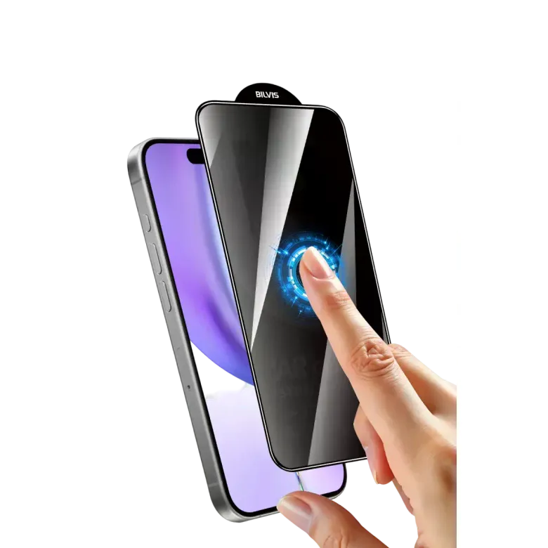 İphone 17 Pro Bilvis 5d Privacy Diamond Hayalet Cam Ekran Koruyucu