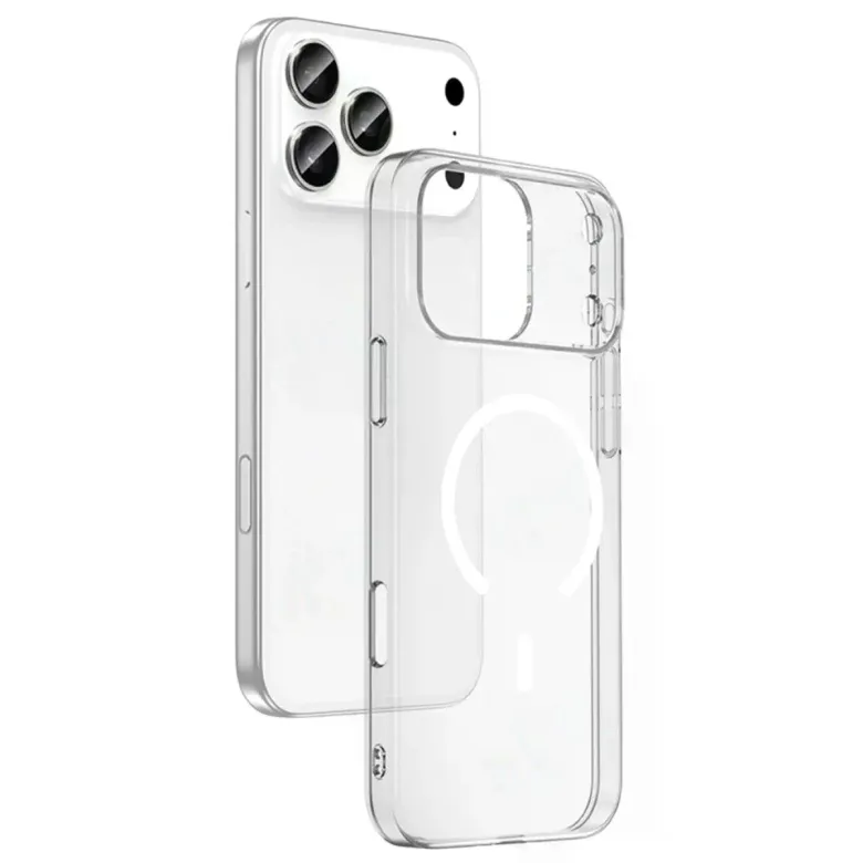 İphone 17 Pro Combo Sert Şeffaf Magsafe Kapak - Şeffaf