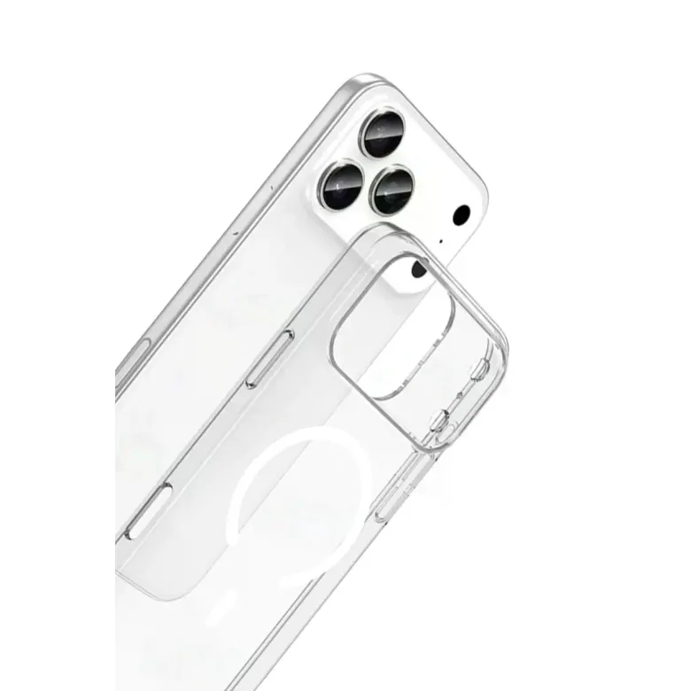 İphone 17 Pro Combo Sert Şeffaf Magsafe Kapak - Şeffaf