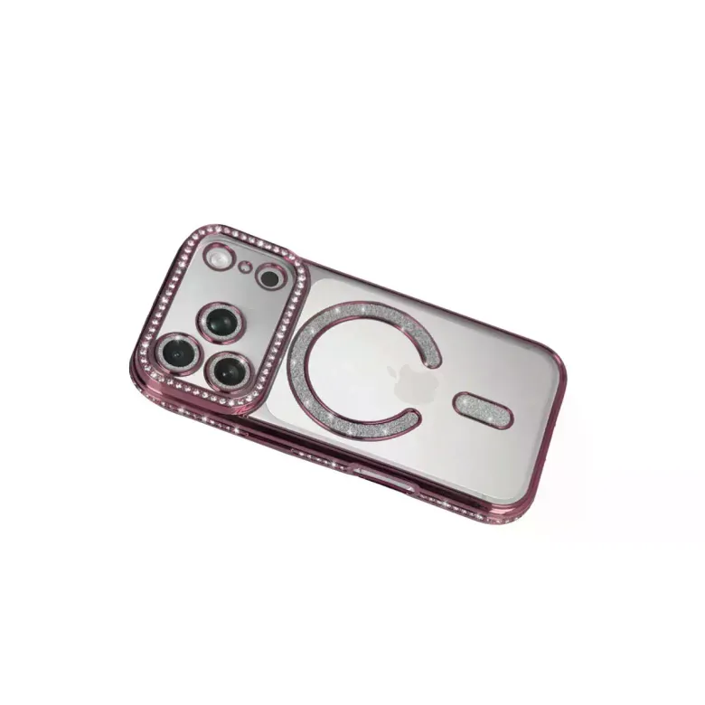 İphone 17 Pro Joke Simli Magneticsafe Kılıf - Pembe