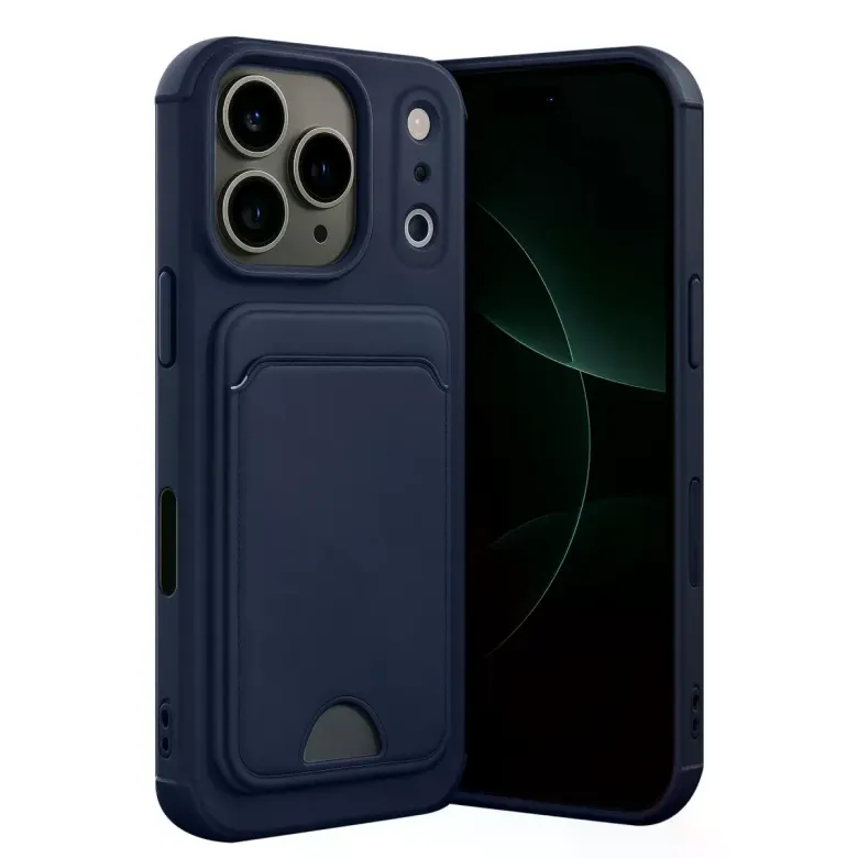 İphone 17 Pro Kelvin Kartvizitli Silikon - Lacivert