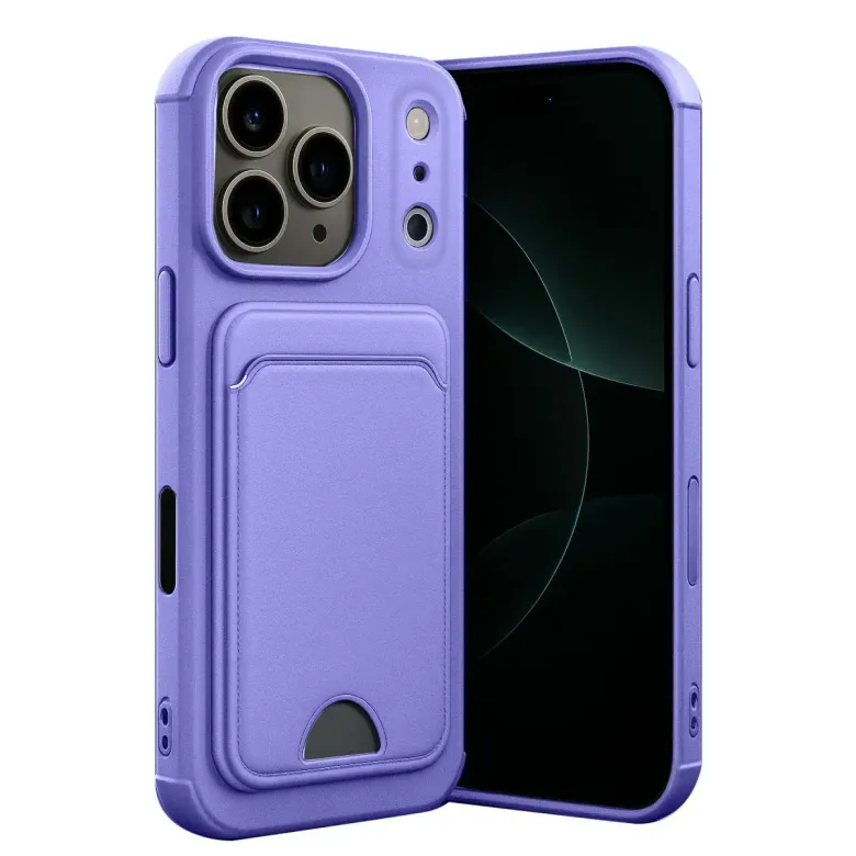 İphone 17 Pro Kelvin Kartvizitli Silikon - Lila