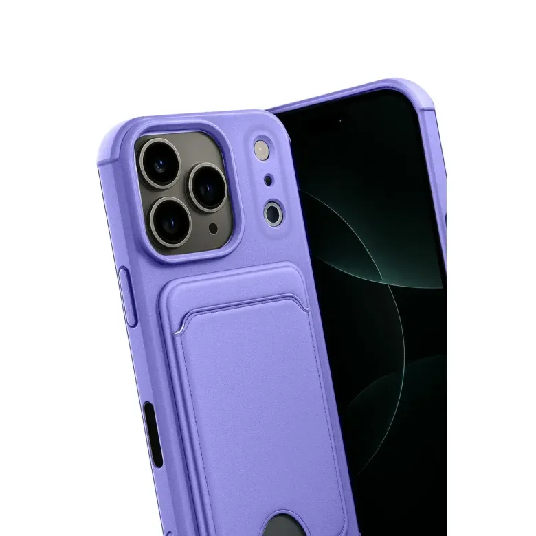 İphone 17 Pro Kelvin Kartvizitli Silikon - Lila