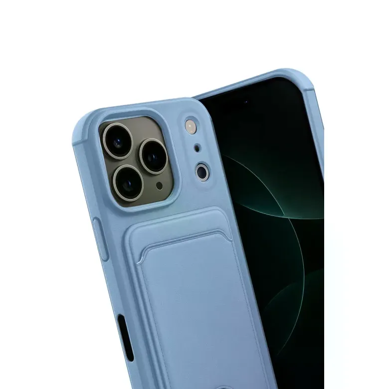 İphone 17 Pro Kelvin Kartvizitli Silikon - Mavi