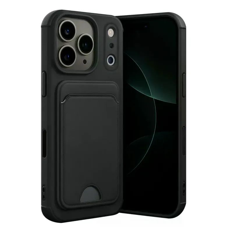 İphone 17 Pro Kelvin Kartvizitli Silikon - Siyah
