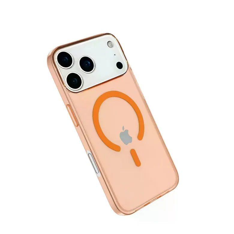 İphone 17 Pro Kılıf Pc Real Magsafe Kapak - Turuncu