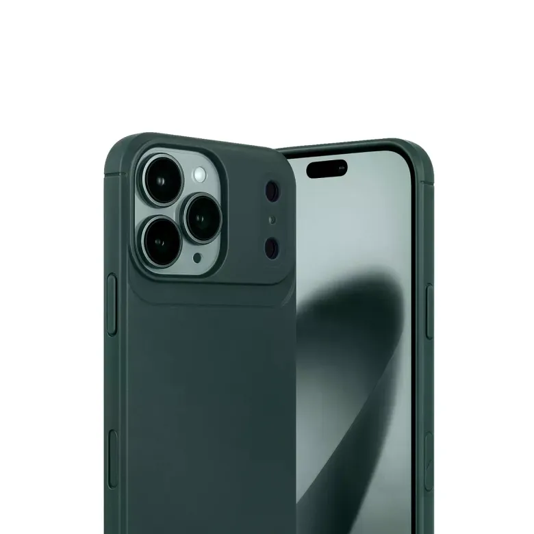 İphone 17 Pro Max Auto Focus Karbon Kapak - Koyu Yeşil