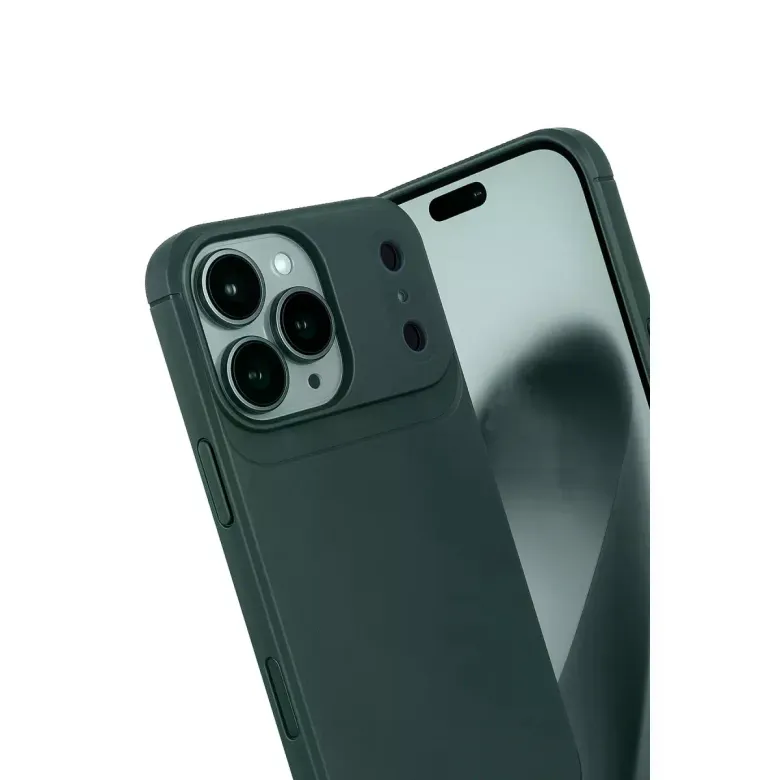 İphone 17 Pro Max Auto Focus Karbon Kapak - Koyu Yeşil