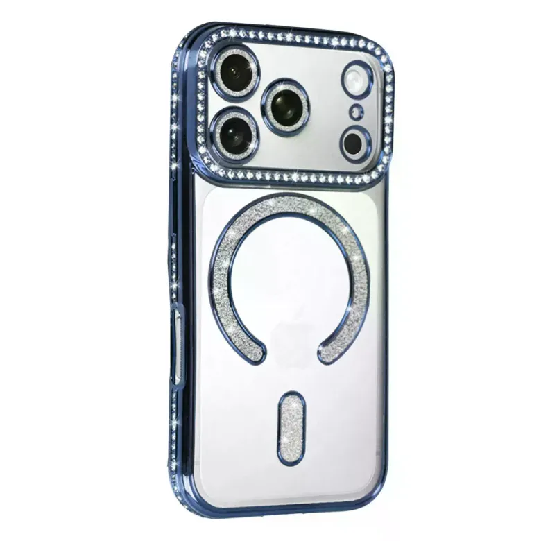 İphone 17 Pro Max Joke Simli Magneticsafe Kılıf - Mavi
