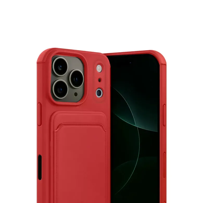 İphone 17 Pro Max Kelvin Kartvizitli Silikon - Kırmızı