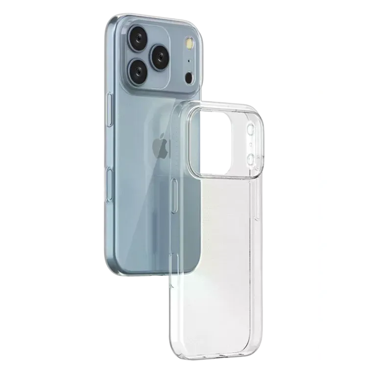 İphone 17 Pro Max Lüx Şeffaf Silikon - Şeffaf