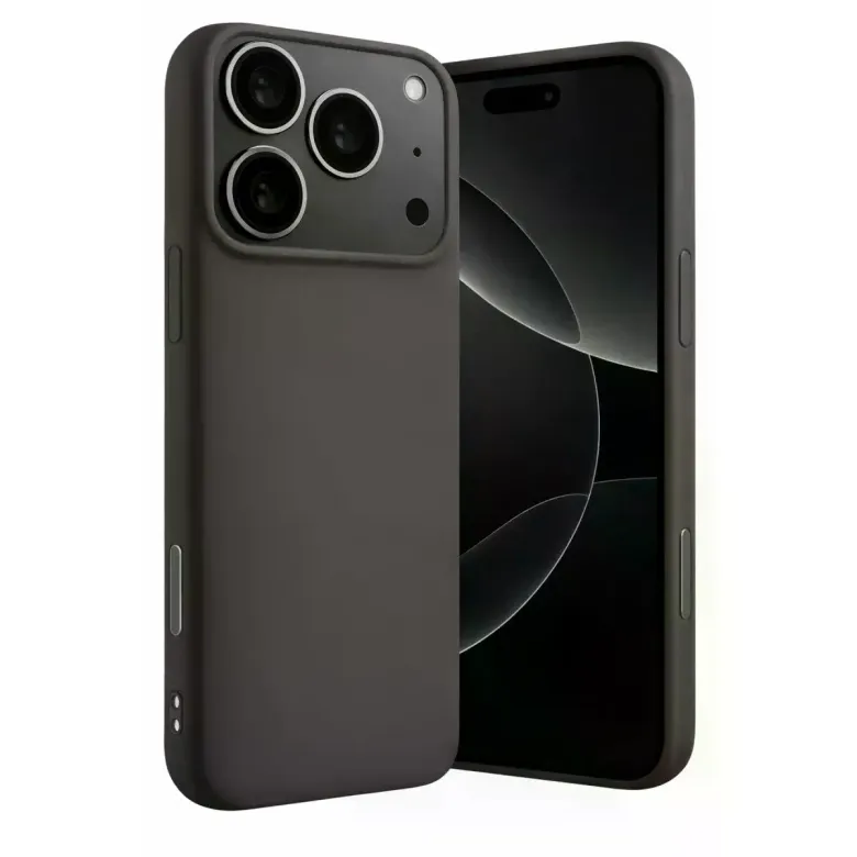 İphone 17 Pro Max Nano İçi Kadife Silikon - Gri