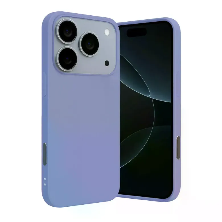 İphone 17 Pro Max Nano İçi Kadife Silikon - Lila