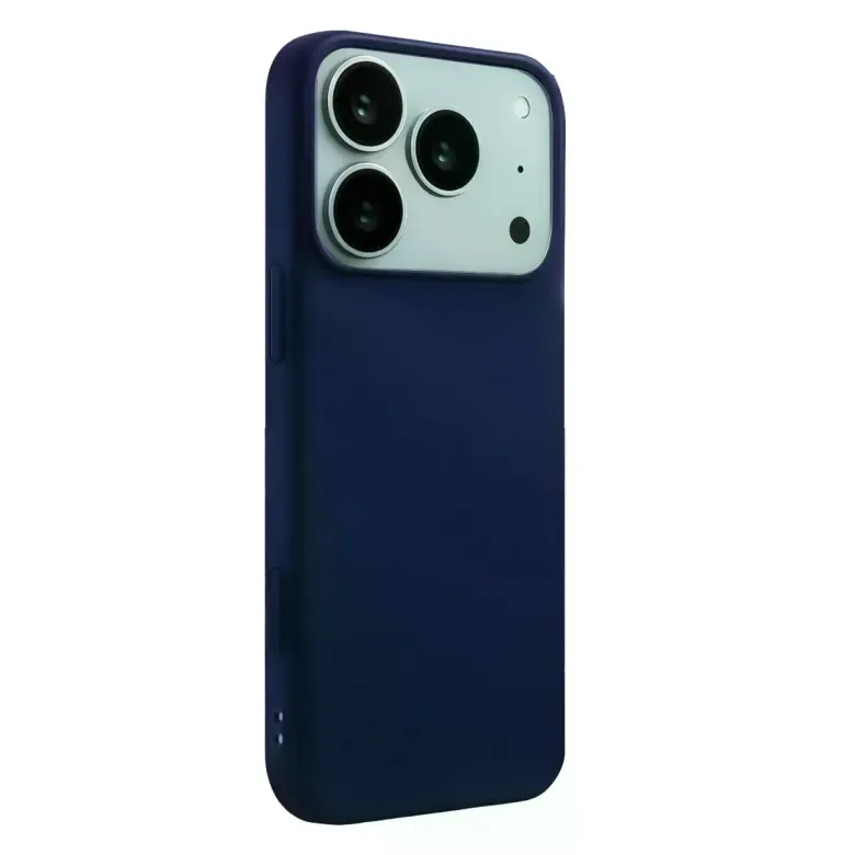 İphone 17 Pro Nano İçi Kadife Silikon - Lacivert