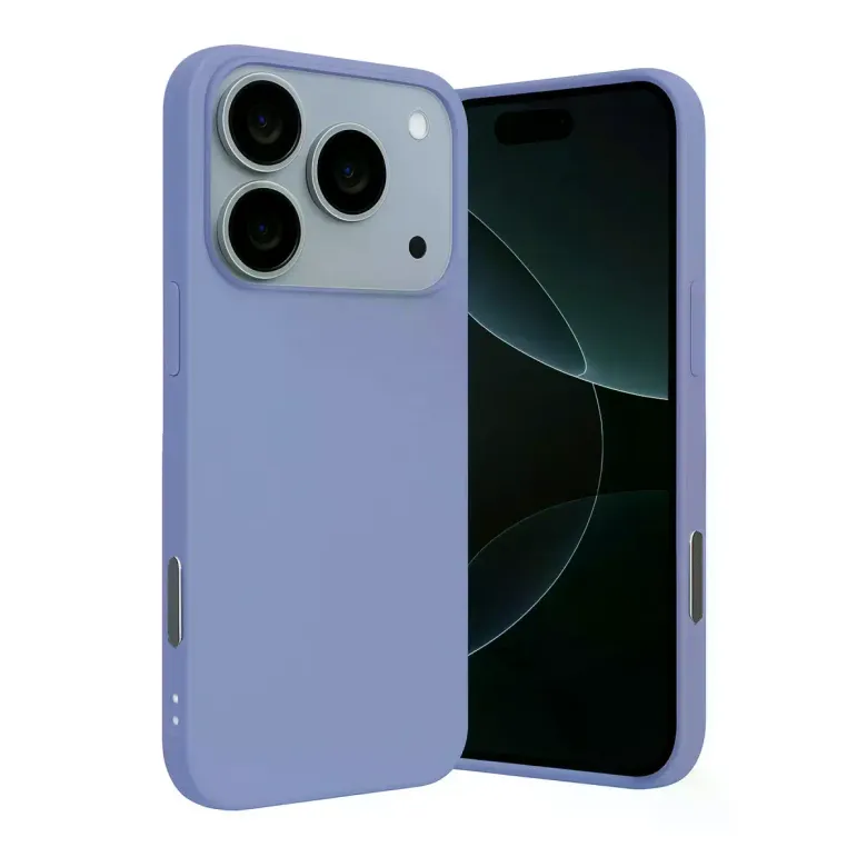 İphone 17 Pro Nano İçi Kadife Silikon - Lila