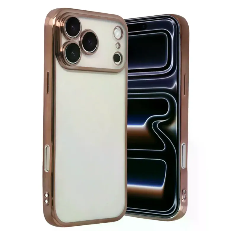 İphone 17 Pro Razer Lensli Silikon - Çöl Titanyum