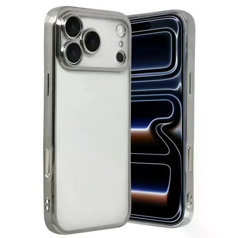 İphone 17 Pro Razer Lensli Silikon - Gümüş