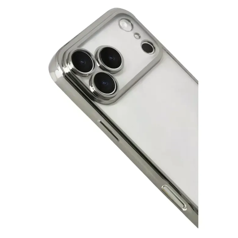 İphone 17 Pro Razer Lensli Silikon - Gümüş
