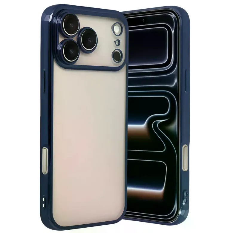 İphone 17 Pro Razer Lensli Silikon - Lacivert