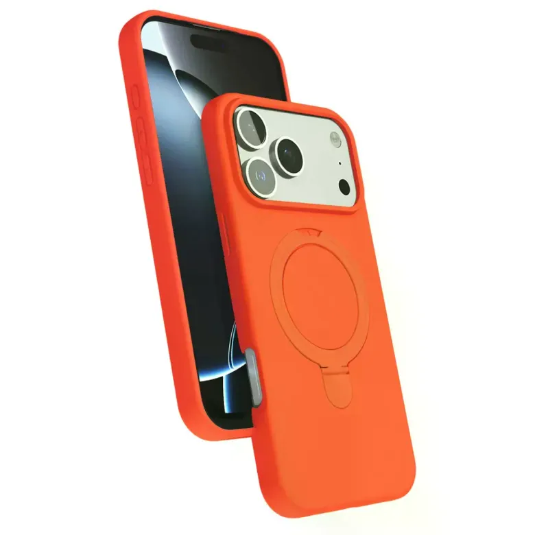 İphone 17 Pro Regal Magsafe Standlı Kapak - Turuncu