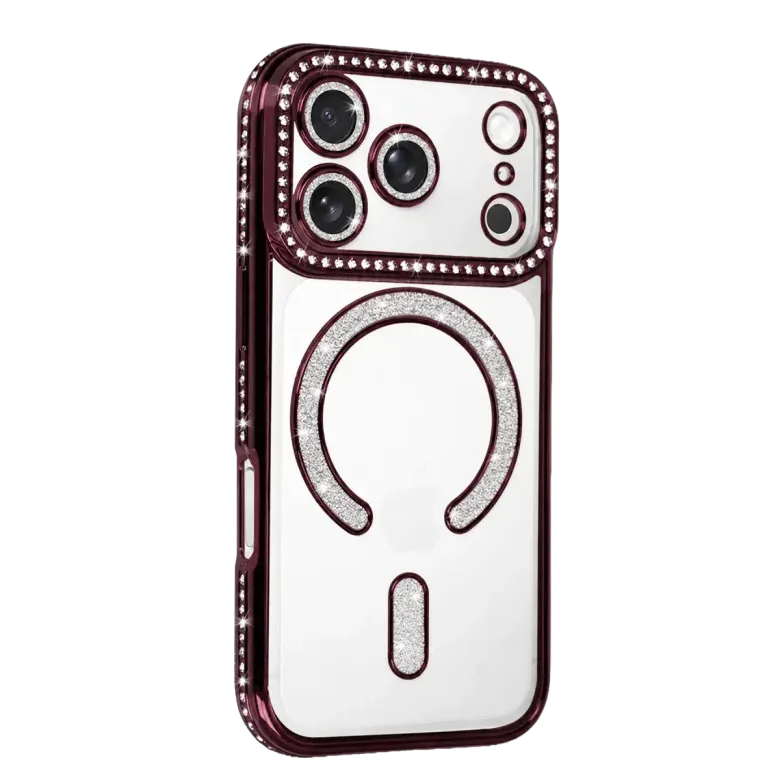 iPhone 18 Pro Max Joke Simli Magneticsafe Kılıf - Bordo