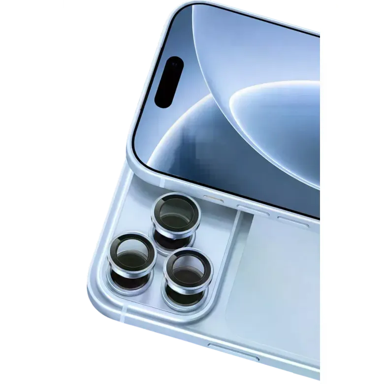 iPhone 18 Pro Raze Metal Kamera Lens - Açık Mavi