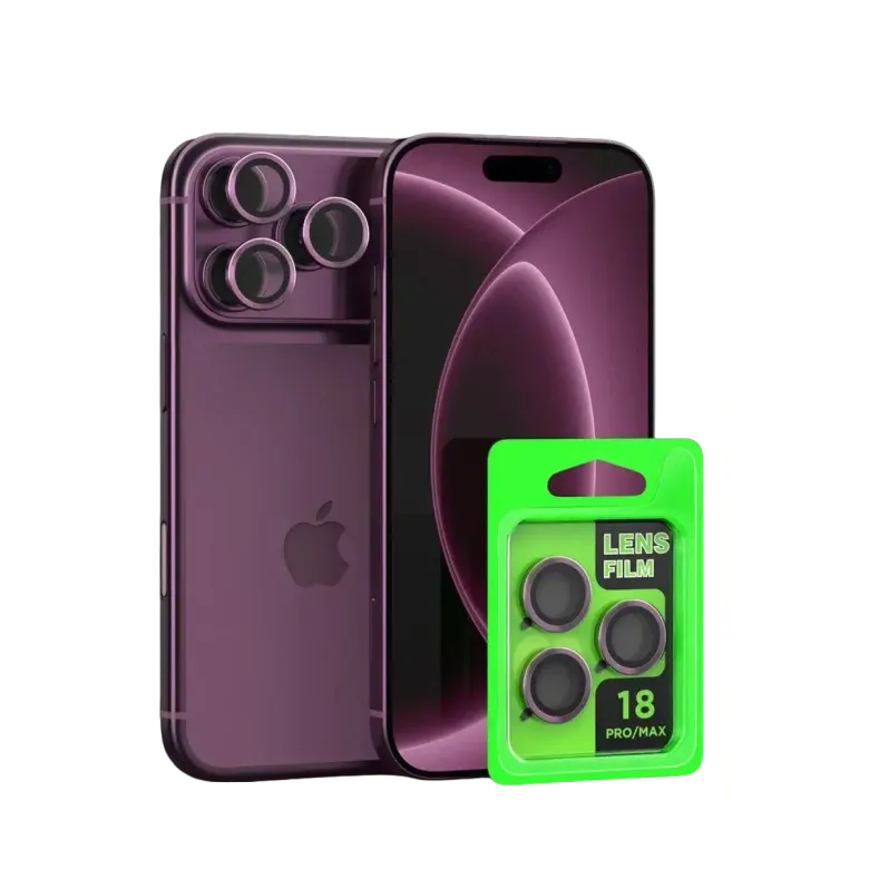 iPhone 18 Pro Raze Metal Kamera Lens - Bordo