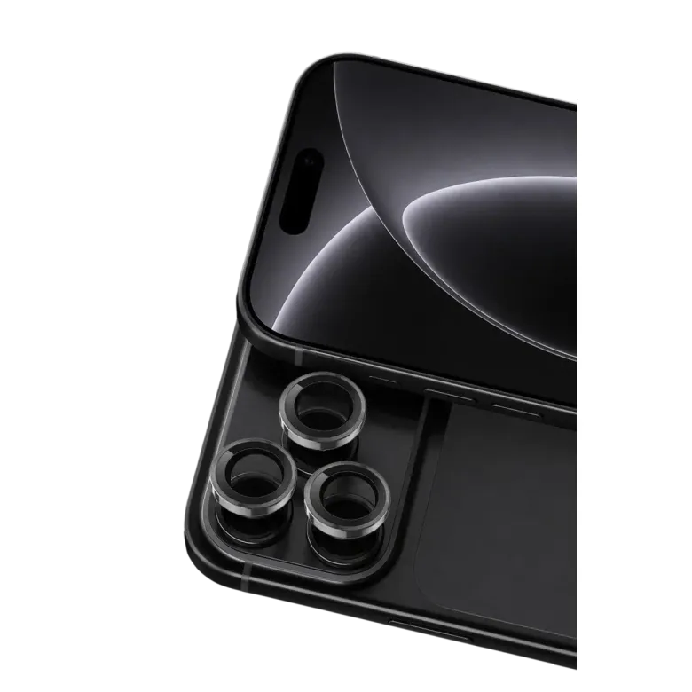 iPhone 18 Pro Raze Metal Kamera Lens - Siyah