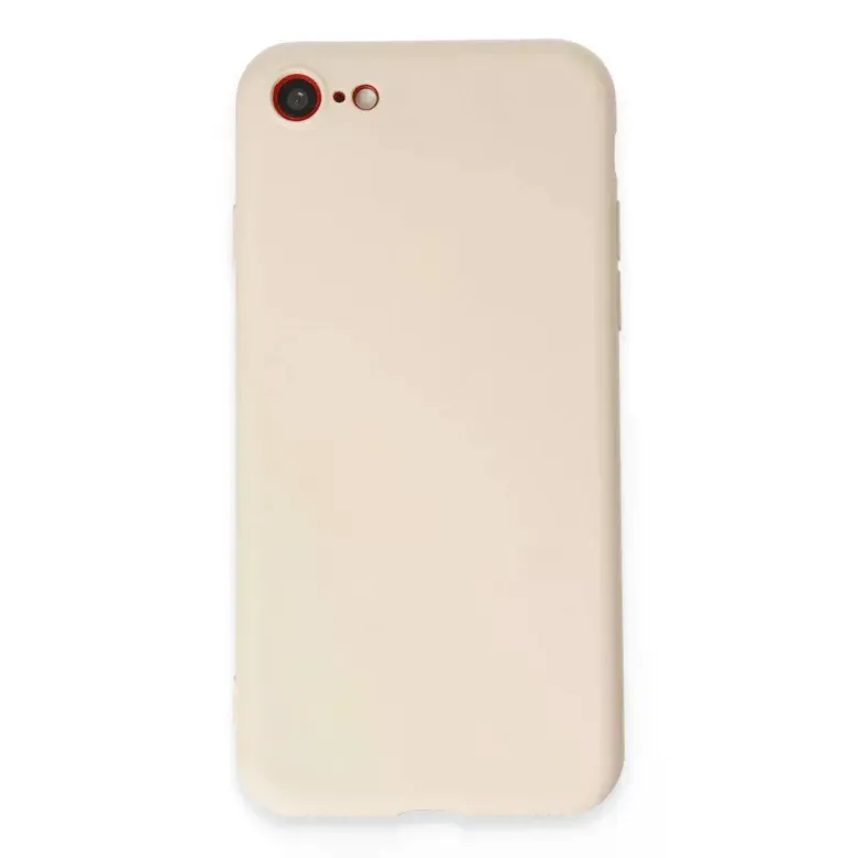 iPhone 7 Kılıf First Silikon - Krem